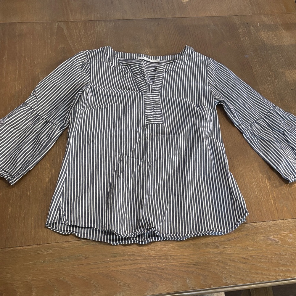 Ricki's Black and White Striped Blouse
